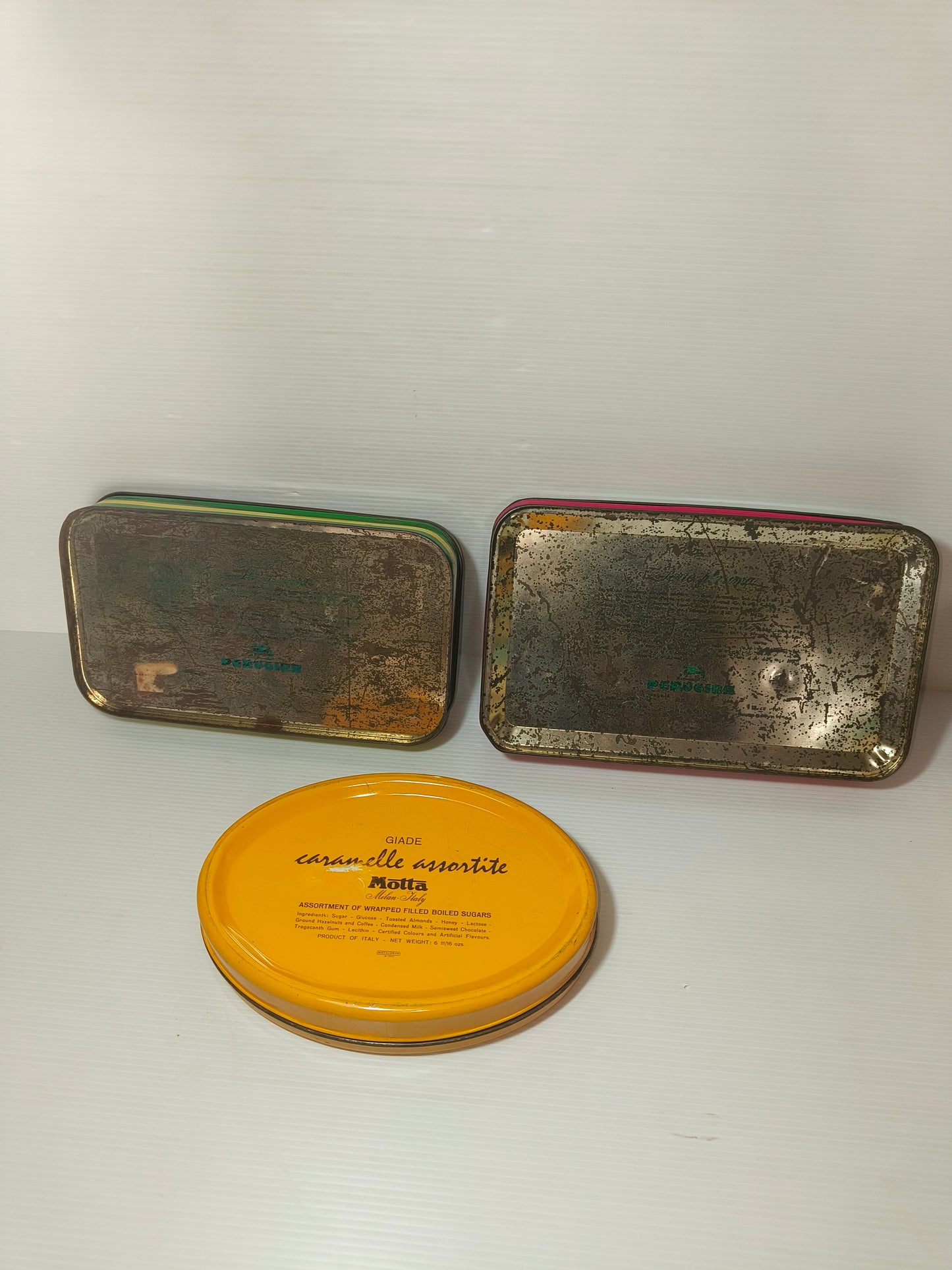 Scatole latta vintage soggetto fiori