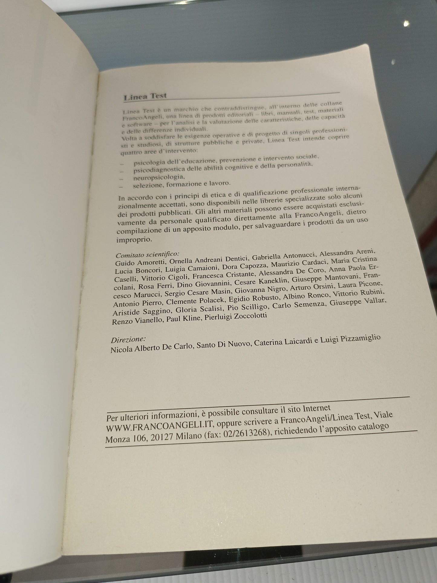 Assessment Center E.Del Pianto
Tecniche e strumenti per il valutatore
Francoangeli Linea test
