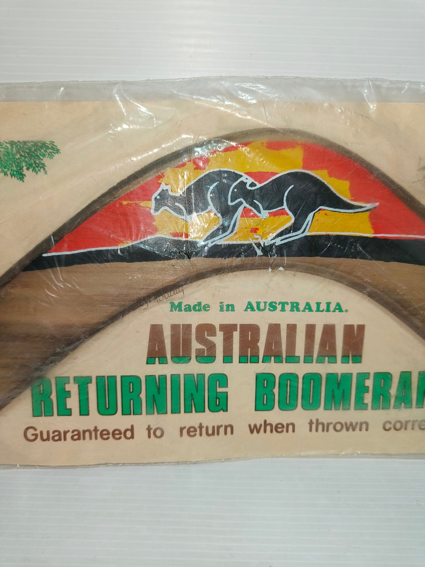 Souvenir Boomerang Australia Dipinto A Mano Vintage