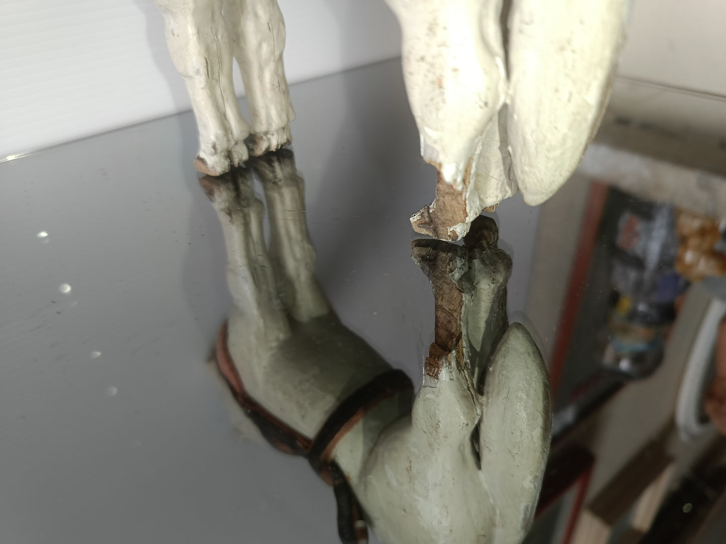 Antico Cavallo In Legno Da Restaurare