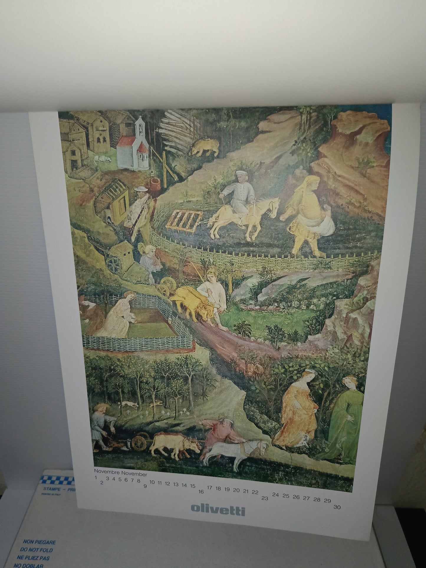 Olivetti Calendario 1975 il ciclo dei mesi a Trento