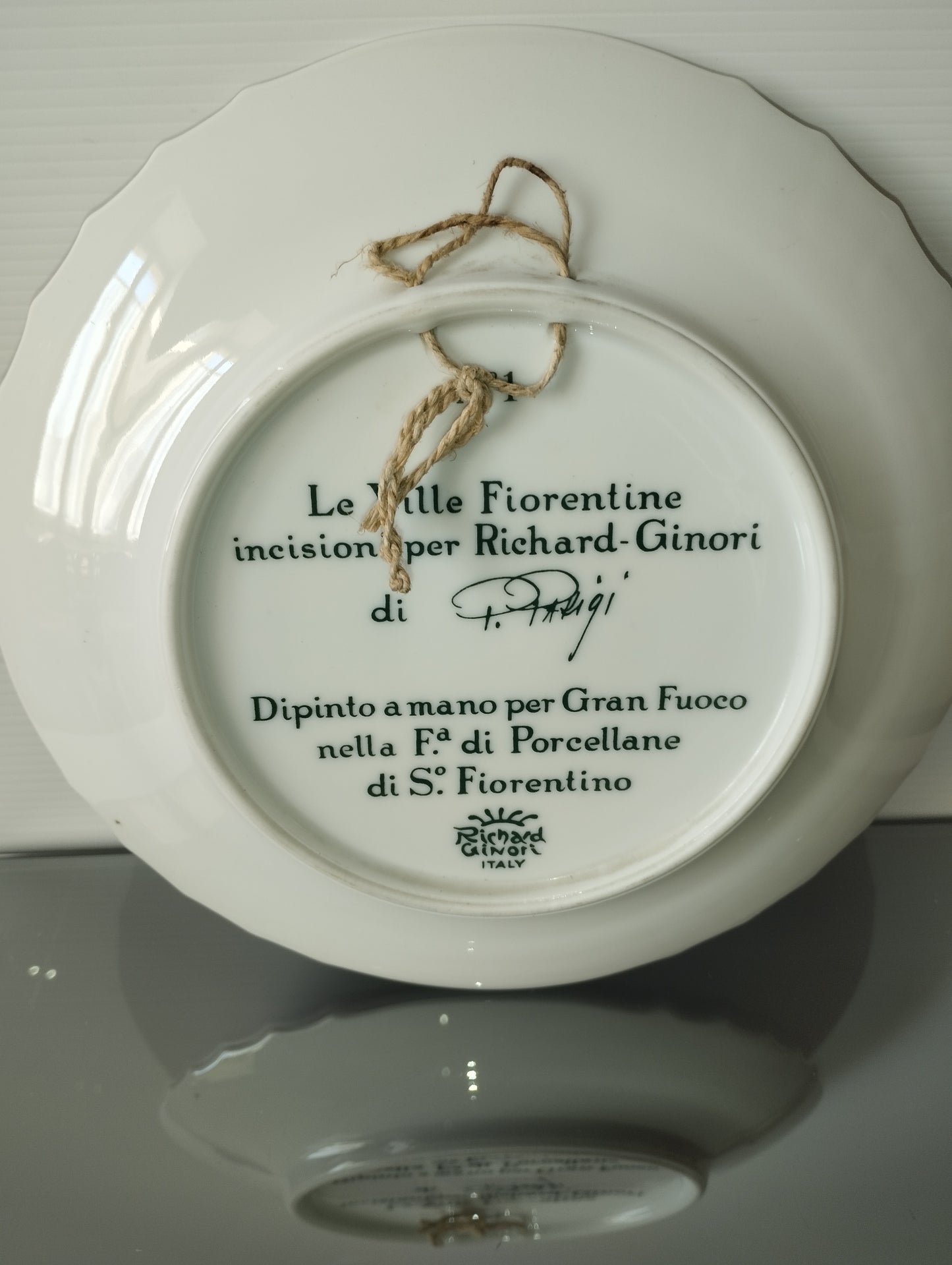 Piatto In Ceramica La Petraia 1969 P.Parigi Richard - Ginori