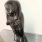 Statuetta Egizia In Pietra Nera Vintage