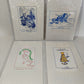 4 Targhe In Plastica Flessibile Su Cartoncino Vintage