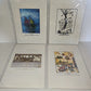 4 Targhe In Plastica Flessibile Su Cartoncino Vintage