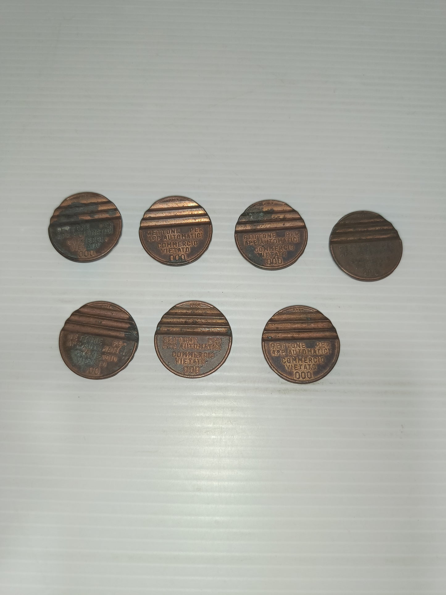 7 Gettoni Per Distributori Automatici Vintage
