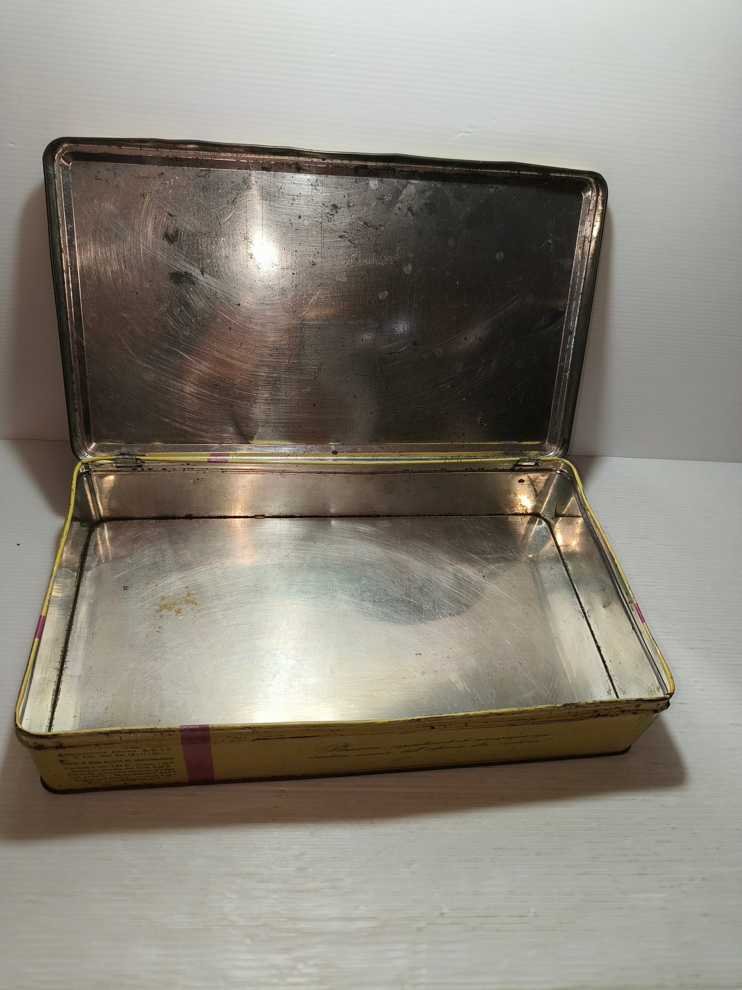 Scatola latta Plasmon anni 50, LEGGI