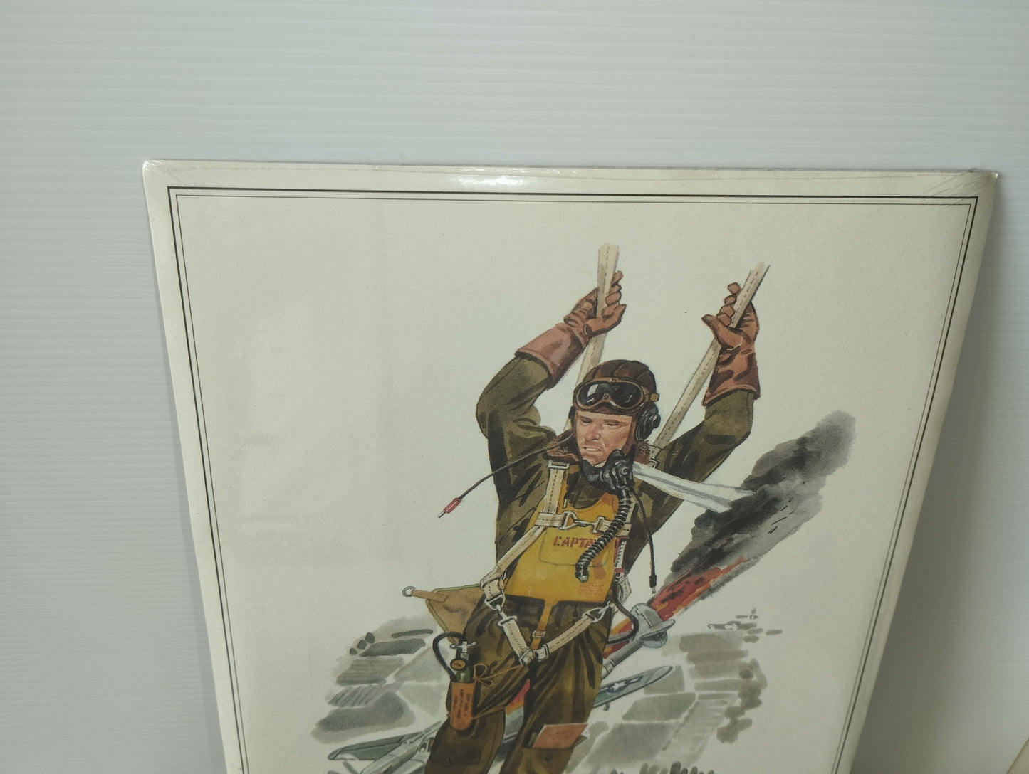 Ufficiale pilota USAAF Stati Uniti  Stampa Originale Fine Anni 70
Dimensioni 28 x 21 cm circa