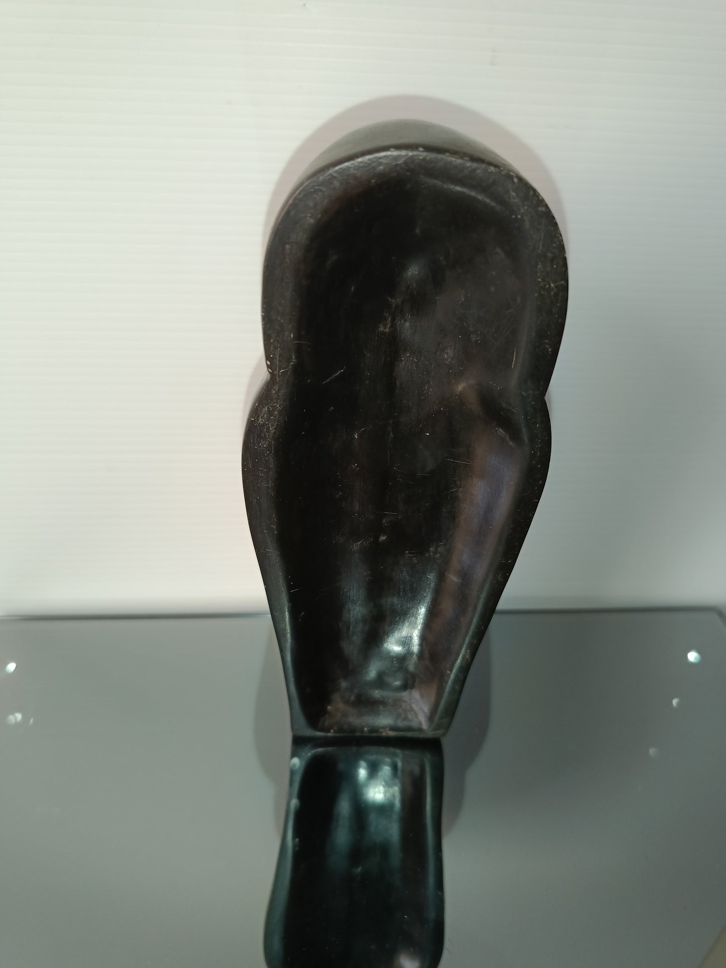 Statuetta Egizia In Pietra Nera Vintage