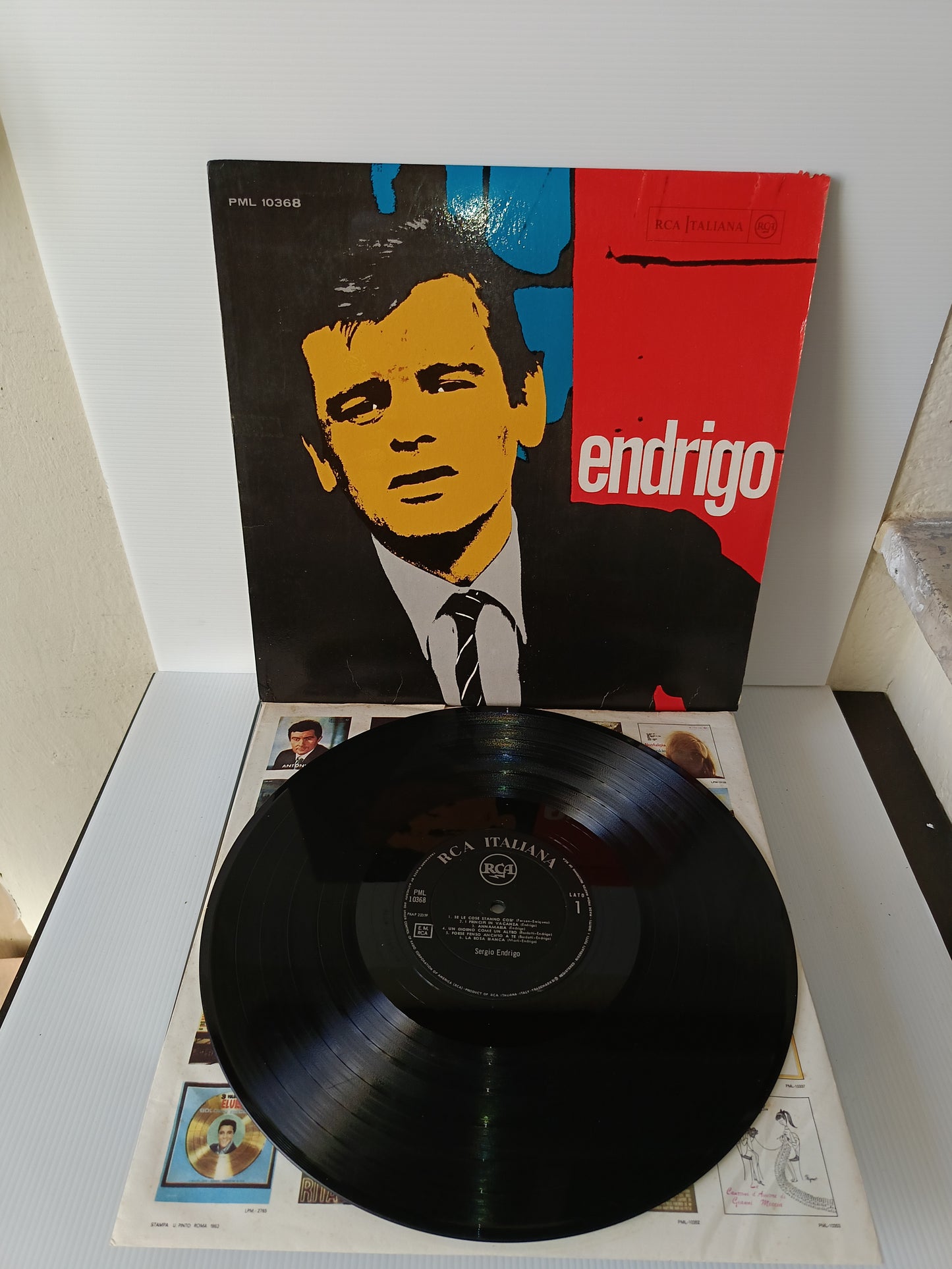 Endrigo Sergio Endrigo LP 33 Giri Edito nel 1963 da RCA Cod .PML 10368
