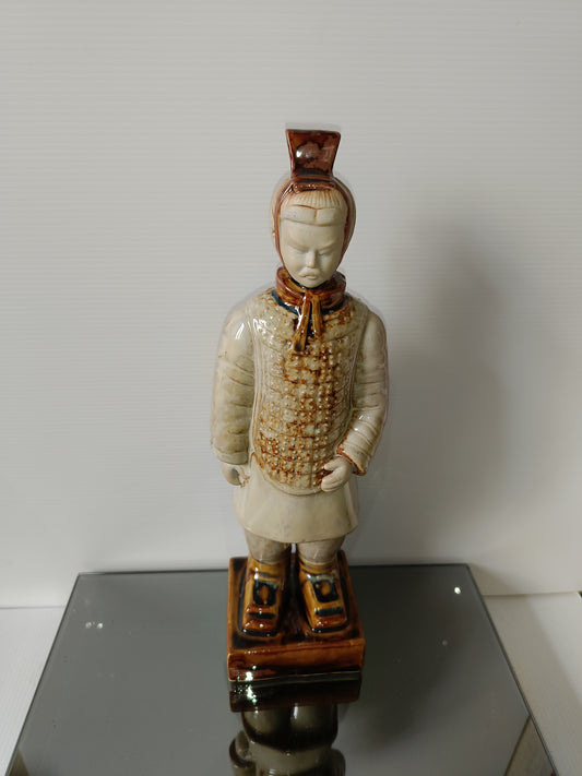Statua Guerriero Cinese In Ceramica Smaltata
Vintage