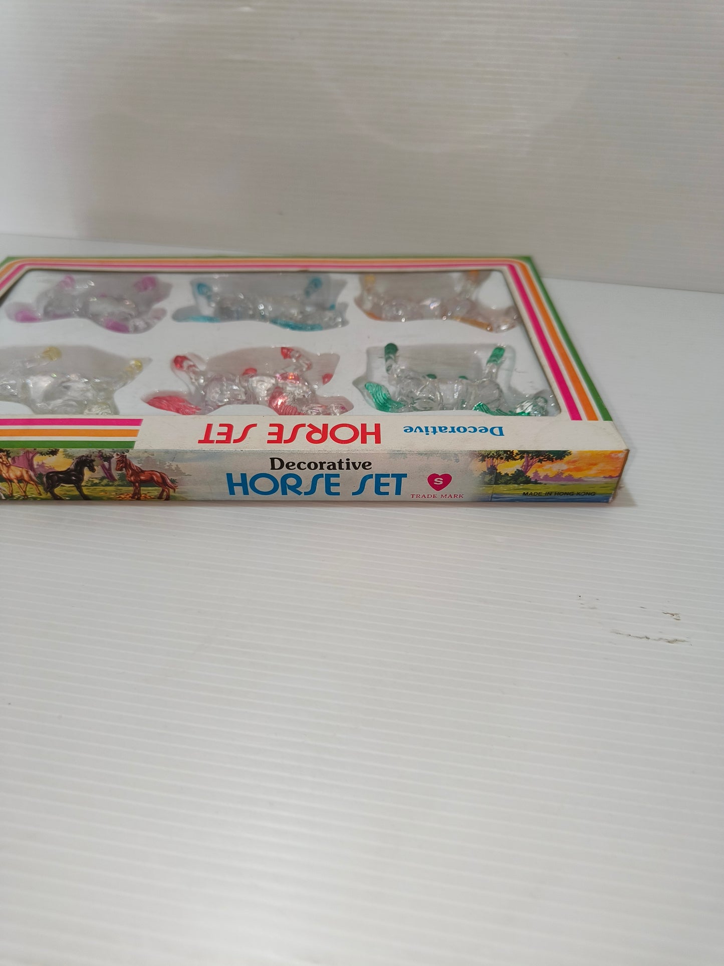 Set di cavalli decorativi in plastica anni 70