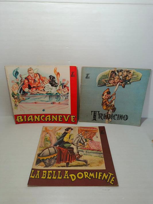 Lotto tre albi libricini illustrati anni 60