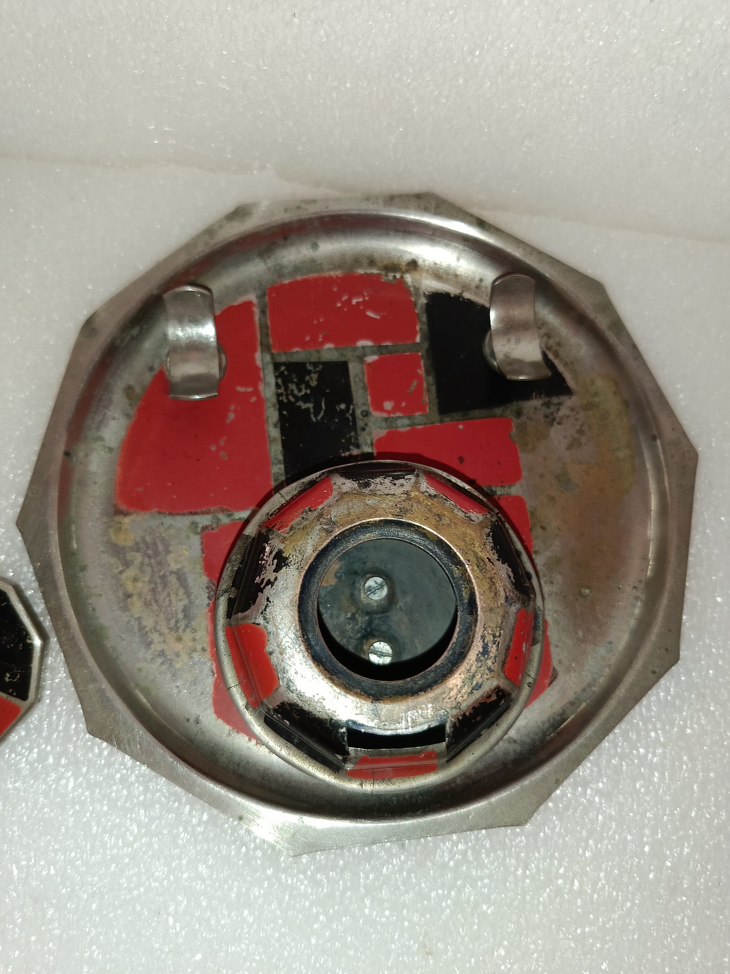 Antico Calamaio In Metallo Da Restaurare