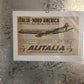 Alitalia Locandina
Rifilata Da Rivista D'epoca Su Cartoncino