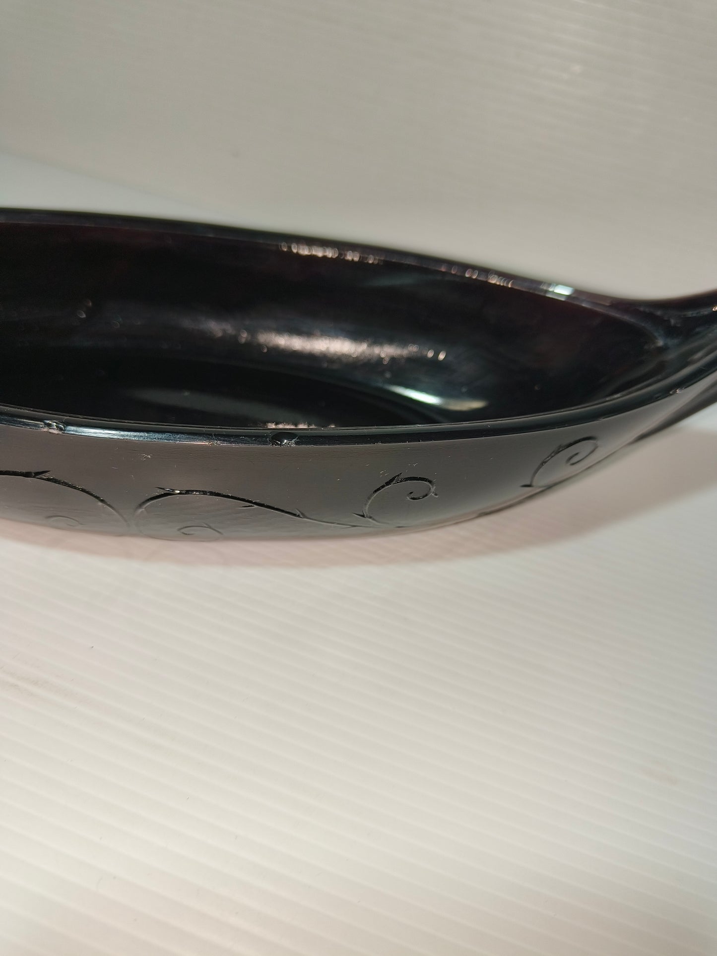 Murano Gondola In Vetro Nero Vintage, LEGGI