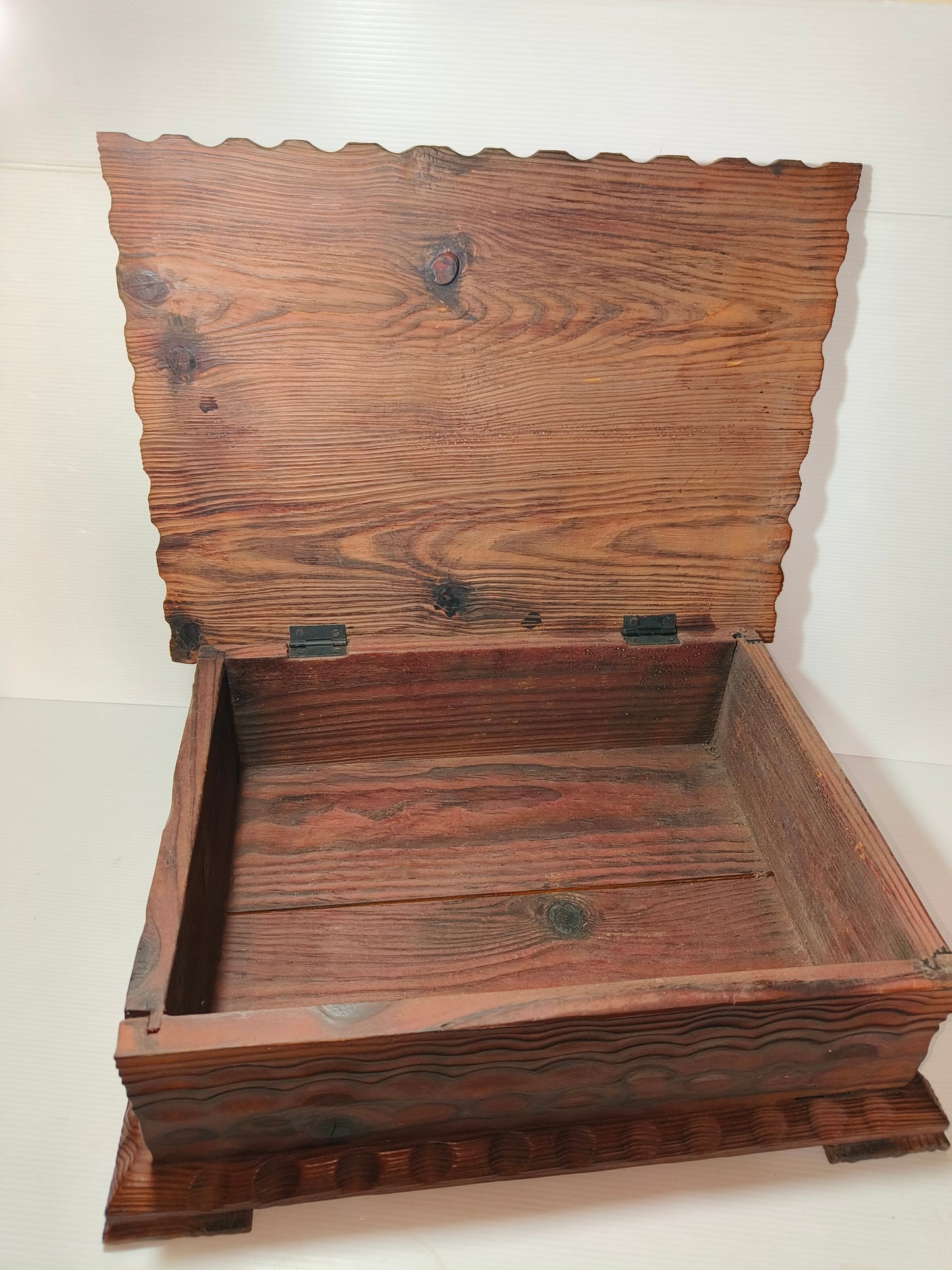 Scatola bauletto in legno vintage