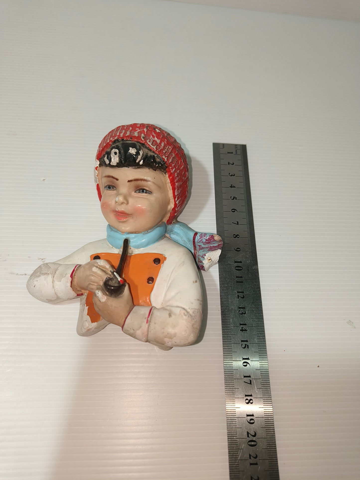 Testa in gesso da appendere, anni 50-60