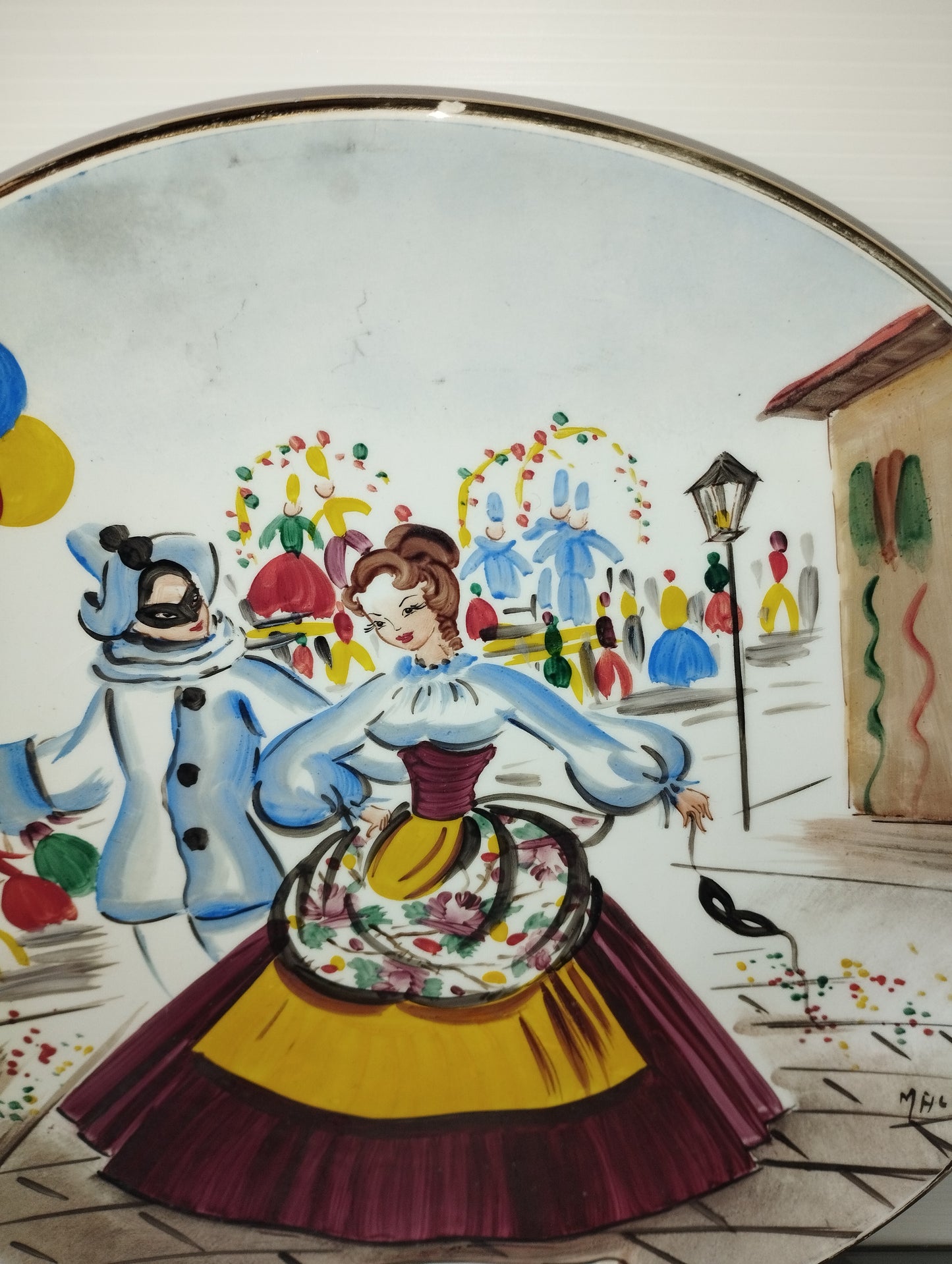 Piatto Il Carnevale In Ceramica Franco Bozzola
Vintage