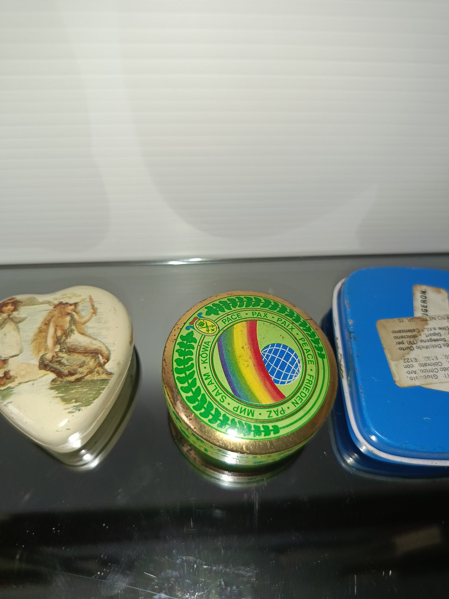 4 Scatolina Caramelle In Latta Vintage