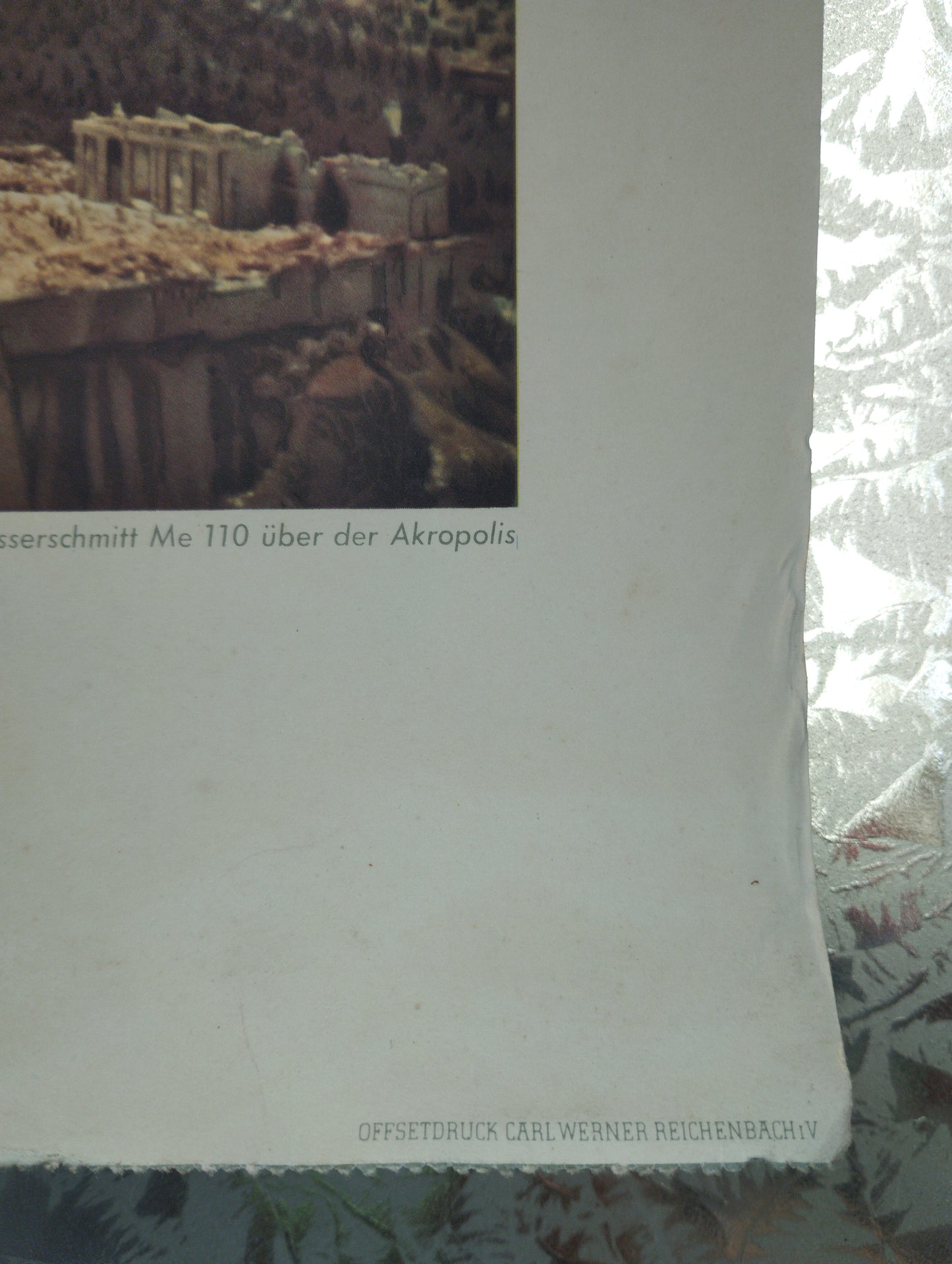 Rara Stampa Messerschmitt Me 110 sopra l'Acropoli
Da Calendario della  Luftwaffe 1942