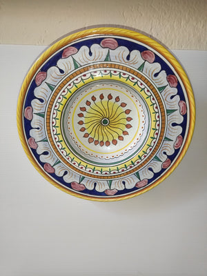 Piatto In Ceramica Smaltata Ars Deruta Vintage