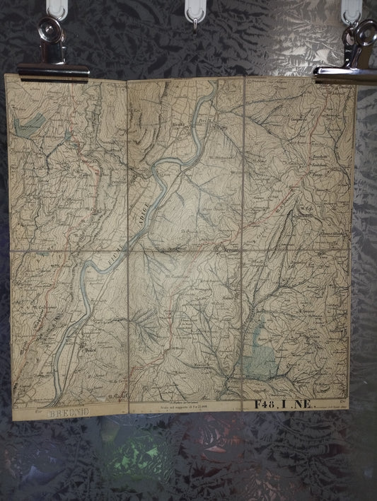 Antica Cartina Telata Breonio scala 1:25.000
Datata agosto 1902