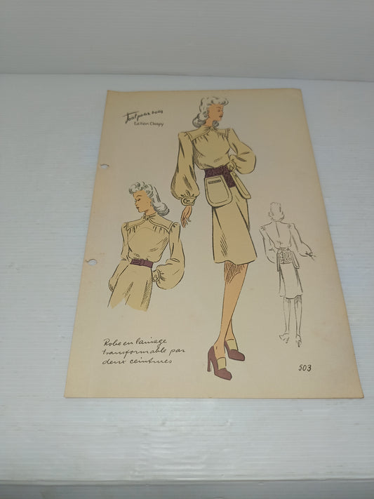 Abito Moda Femminile
Tout pour Vous Edition Claspy
Stampa D'epoca Originale
Anni 40