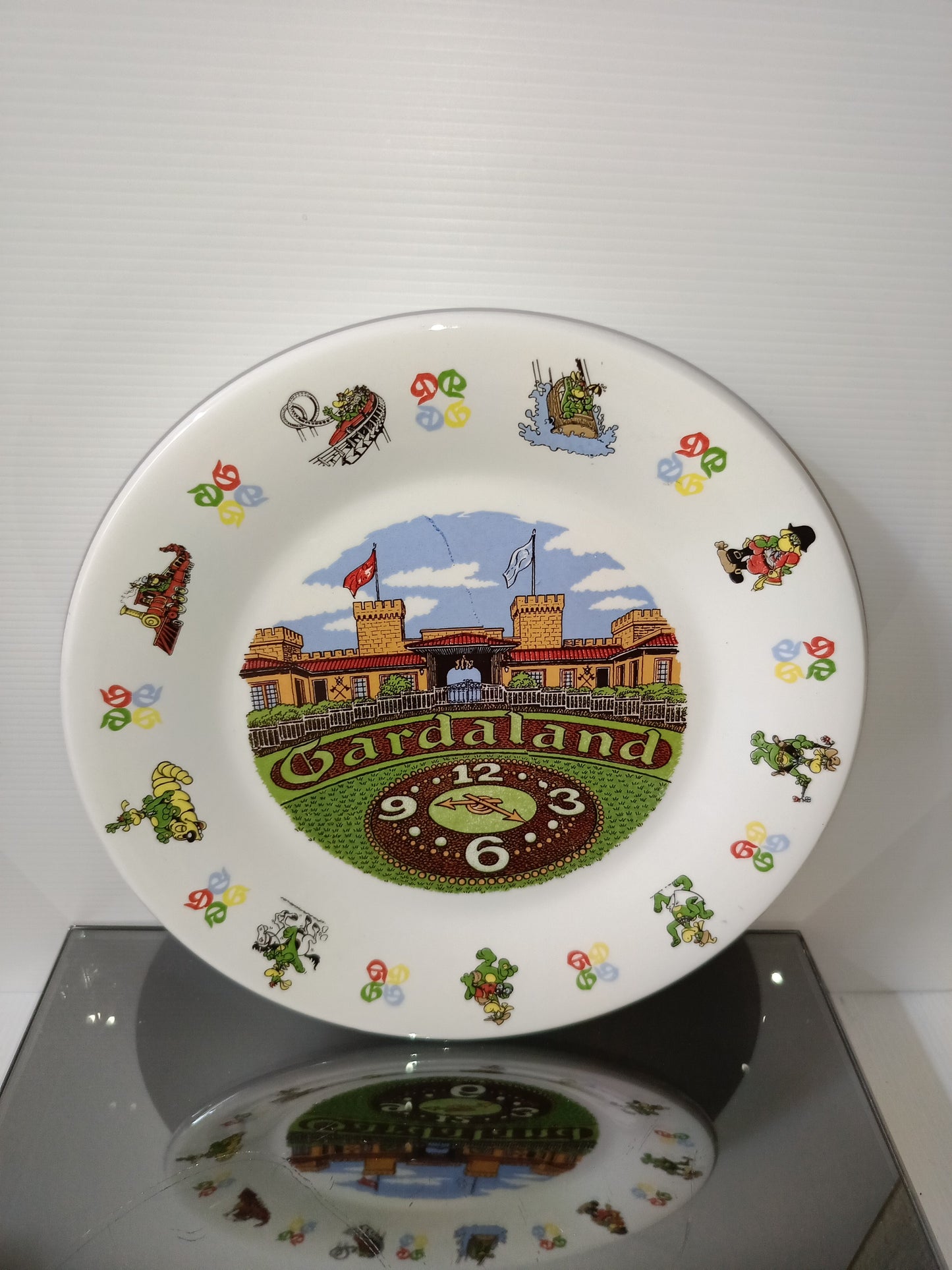 Gardaland Piatto Souvenir In Ceramica Vintage