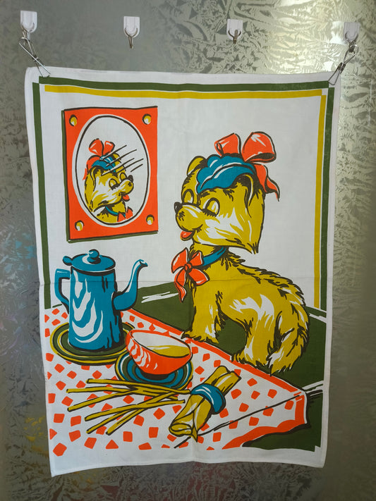 Canovaccio Strofinaccio Da Cucina Anni 70