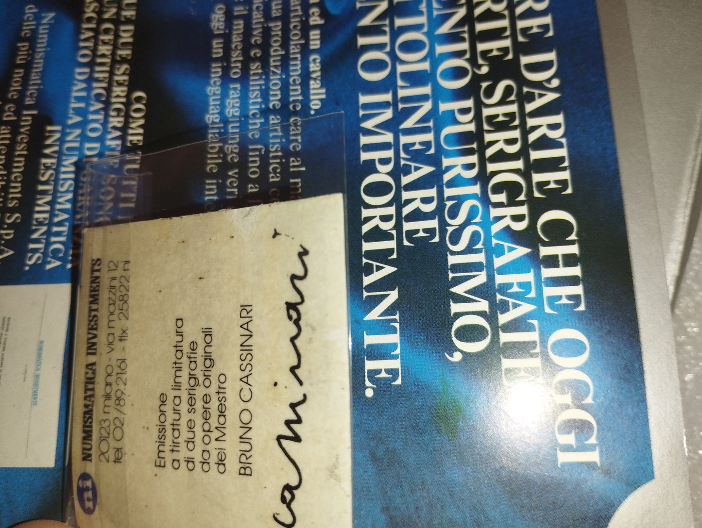 Opere D'arte Bruno Cassinari Serigrafate In Argento 800