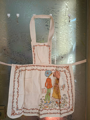 Grembiule in puro lino Dora King Anni 70-80