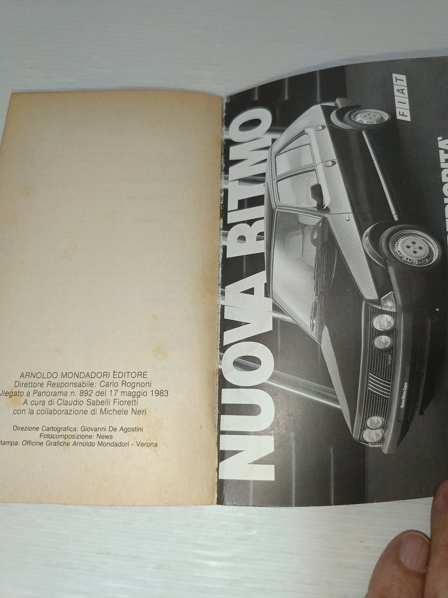 Guida L' Italia Meravigliosa Panorama Fiat Lancia
Edita nel 1983 da Arnoldo Mondadori