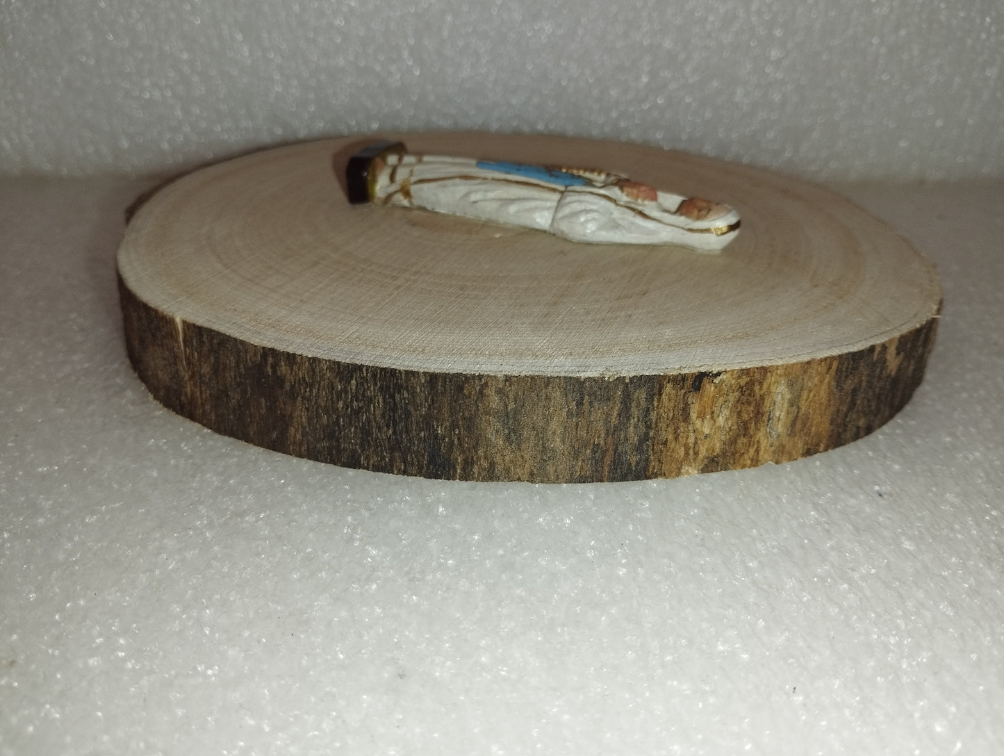 Madonnina In Legno Dipinta A Mano Vintage