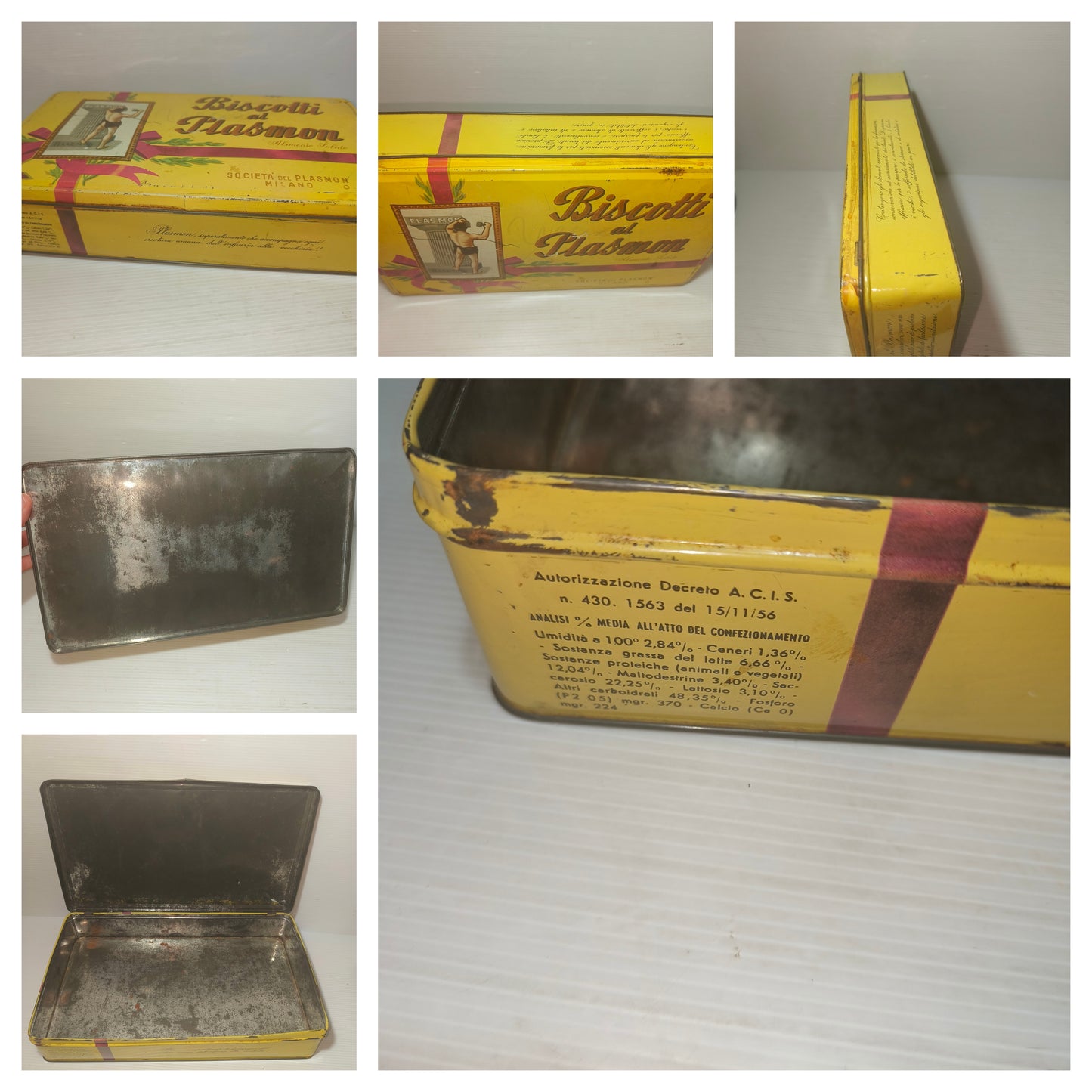 Scatola Latta Plasmon Anni 50-60