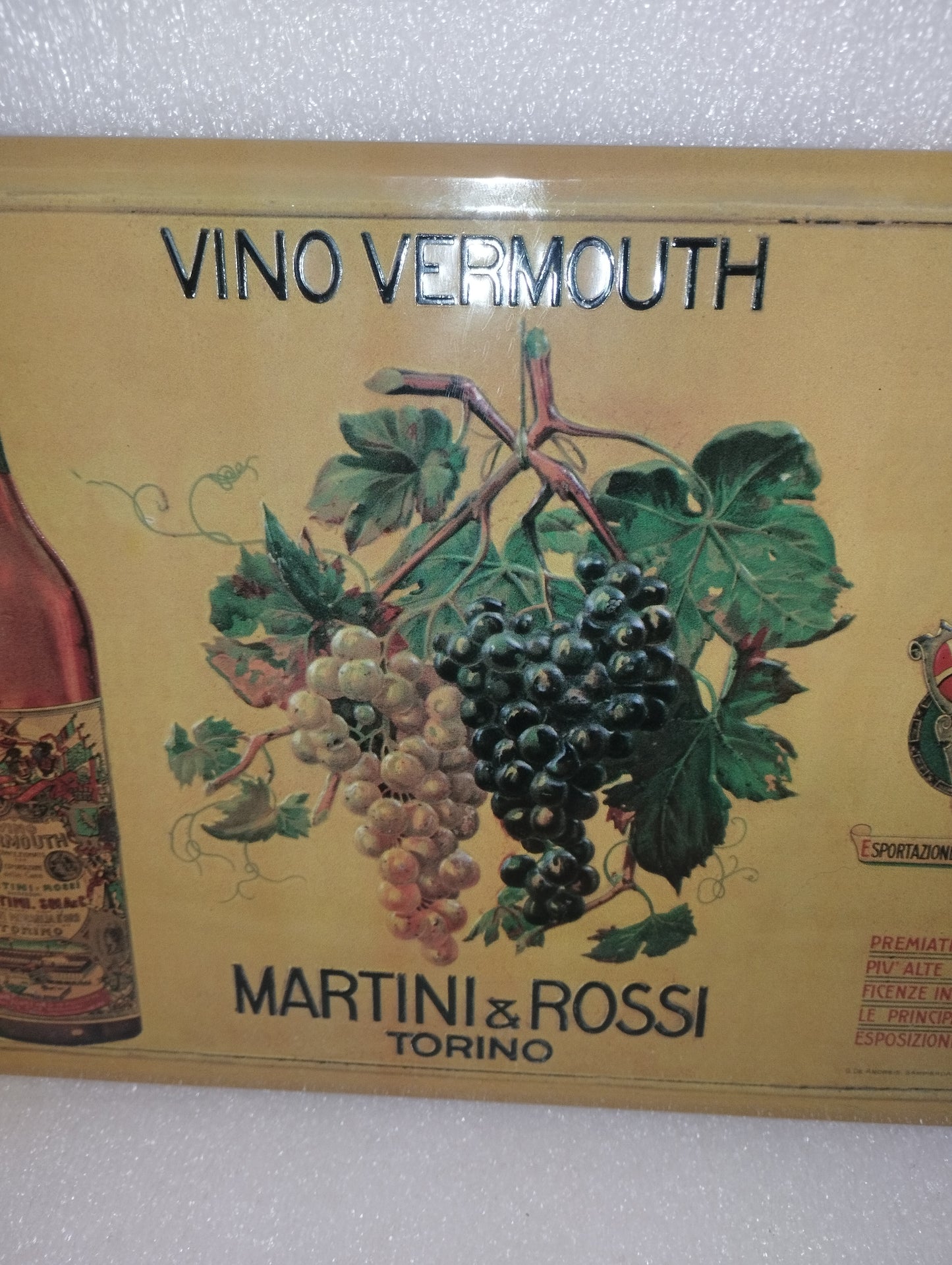 Targa In Metallo Martini & Rossi Torino
Misure  34 x 24 cm
Trattasi di Riproduzione