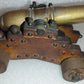 Riproduzione Cannone Vascello Da Guerra In Bronzo E Legno vintage