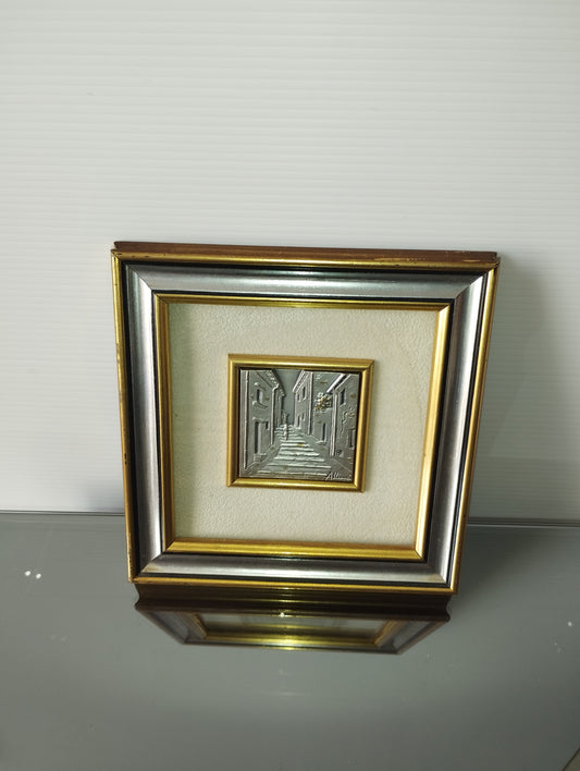 Bassorilievo Alliani In Argento 925 Con Cornice