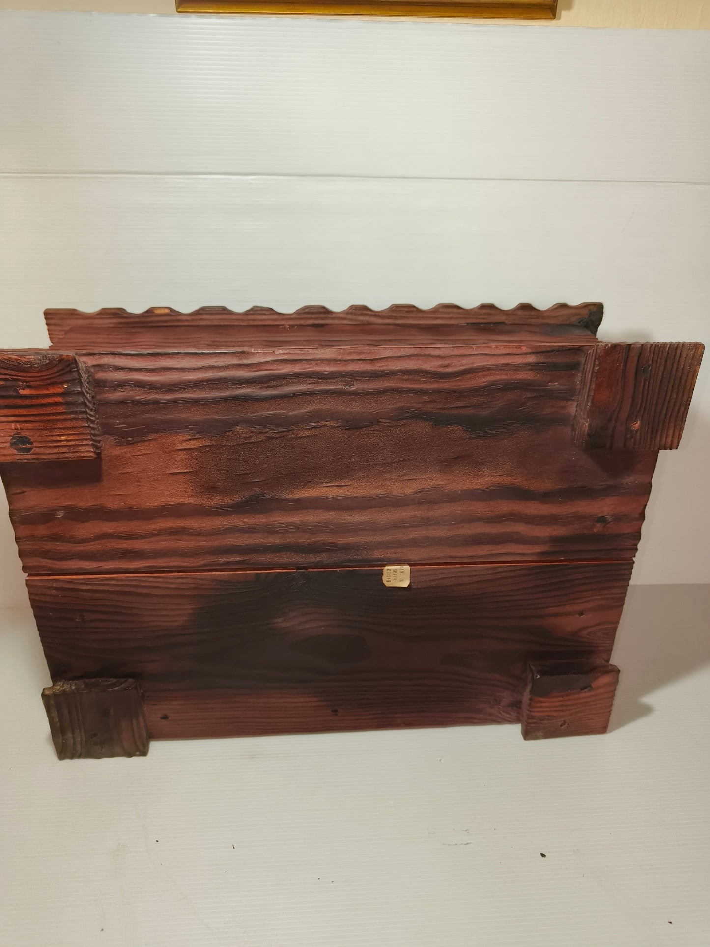 Scatola bauletto in legno vintage