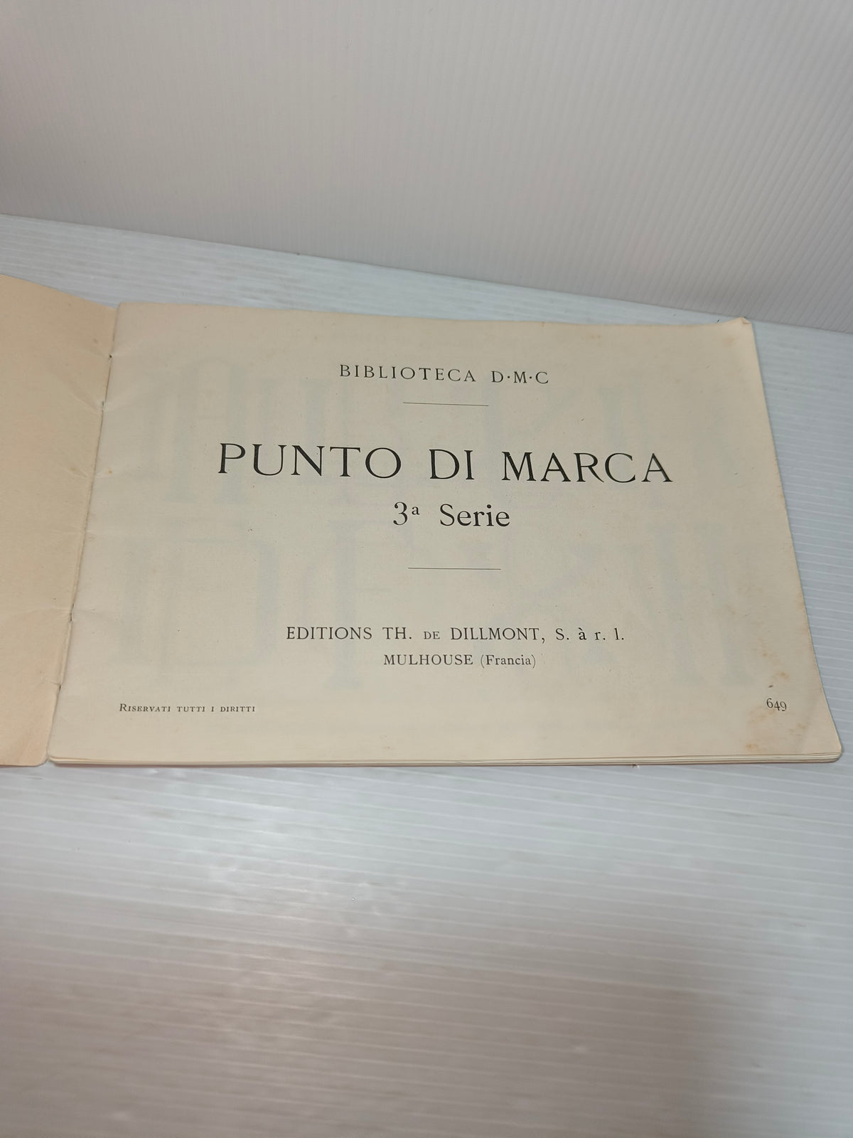 Libretto Punto Di Marca 3° serie Biblioteca DMC vintage, LEGGI