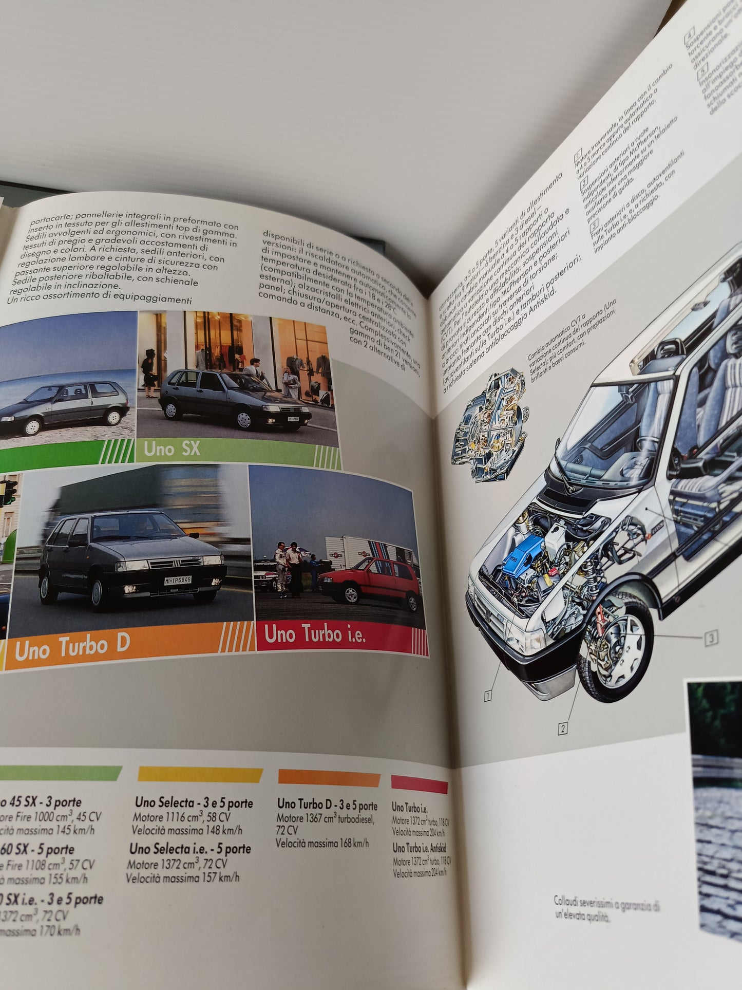 Fiat Uno Depliant pieghevole Pubblicitario Vintage