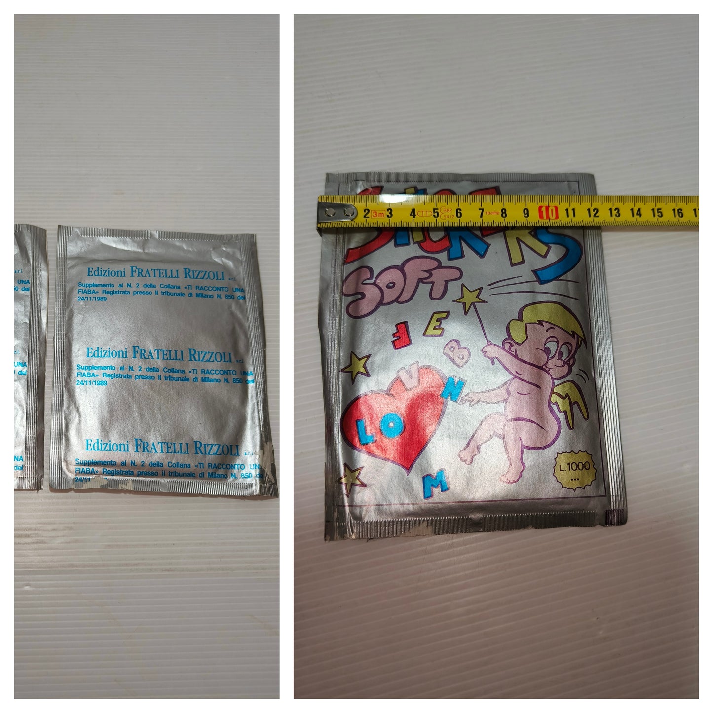 Stickers Soft sachet, original Rizzoli from the 80s