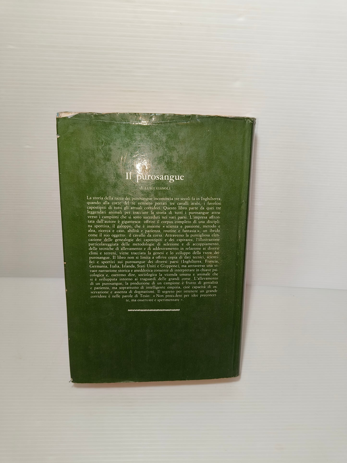 Libro Il Purosangue di L. Gianoli, 1975