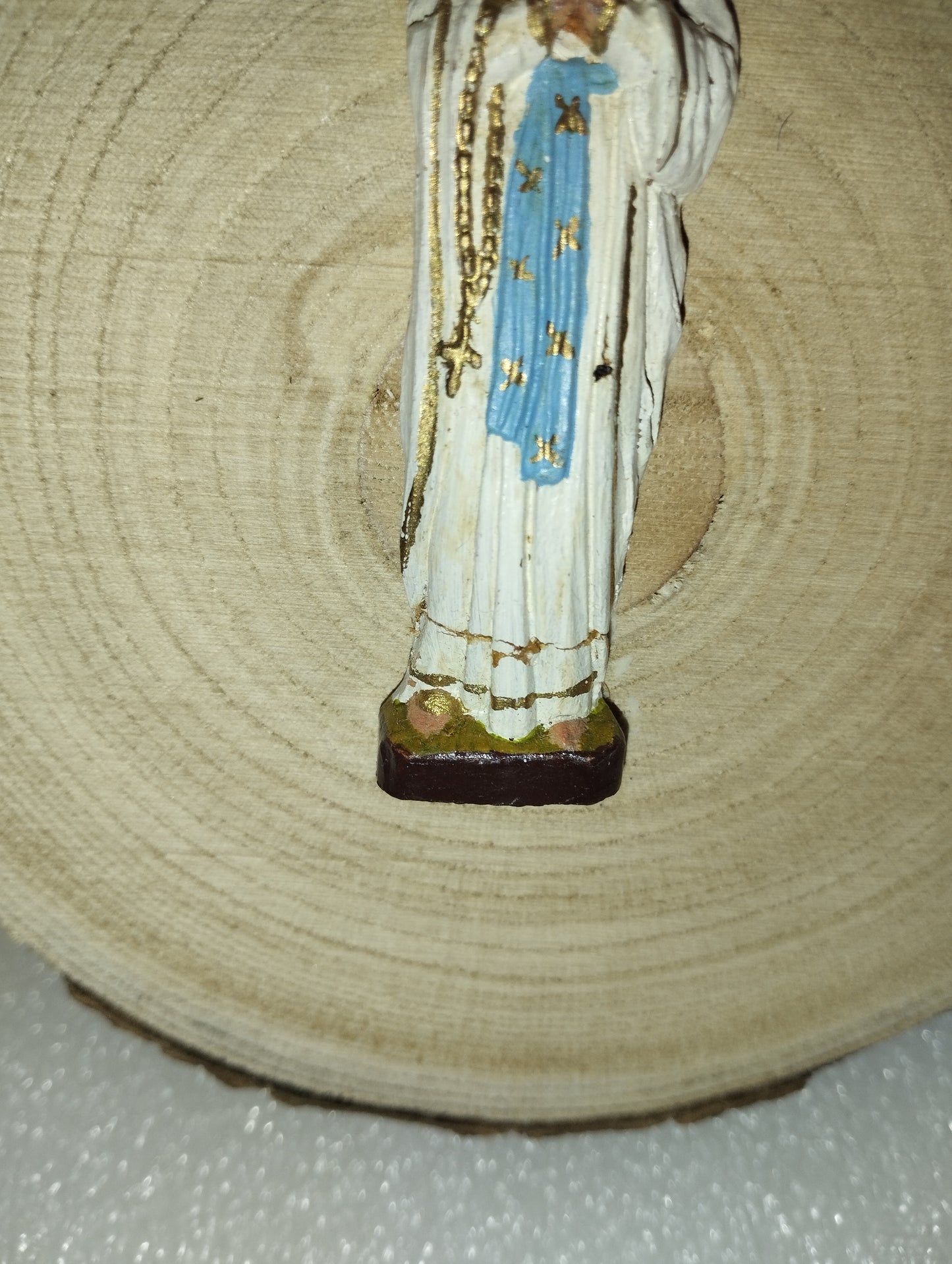 Madonnina In Legno Dipinta A Mano Vintage