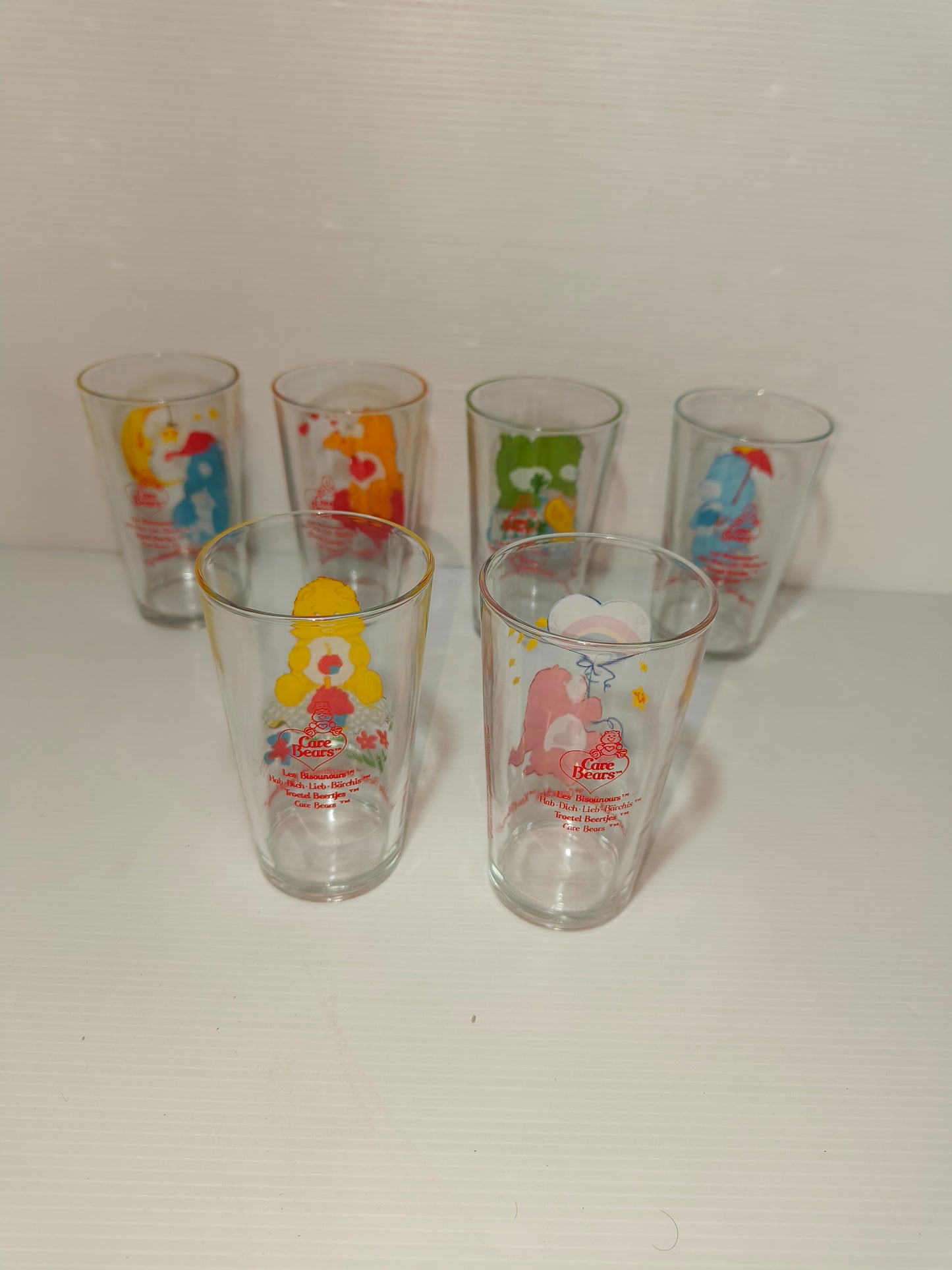Sei bicchieri Care Bears anni 80