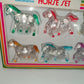 Set di cavalli decorativi in plastica anni 70