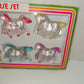 Set di cavalli decorativi in plastica anni 70