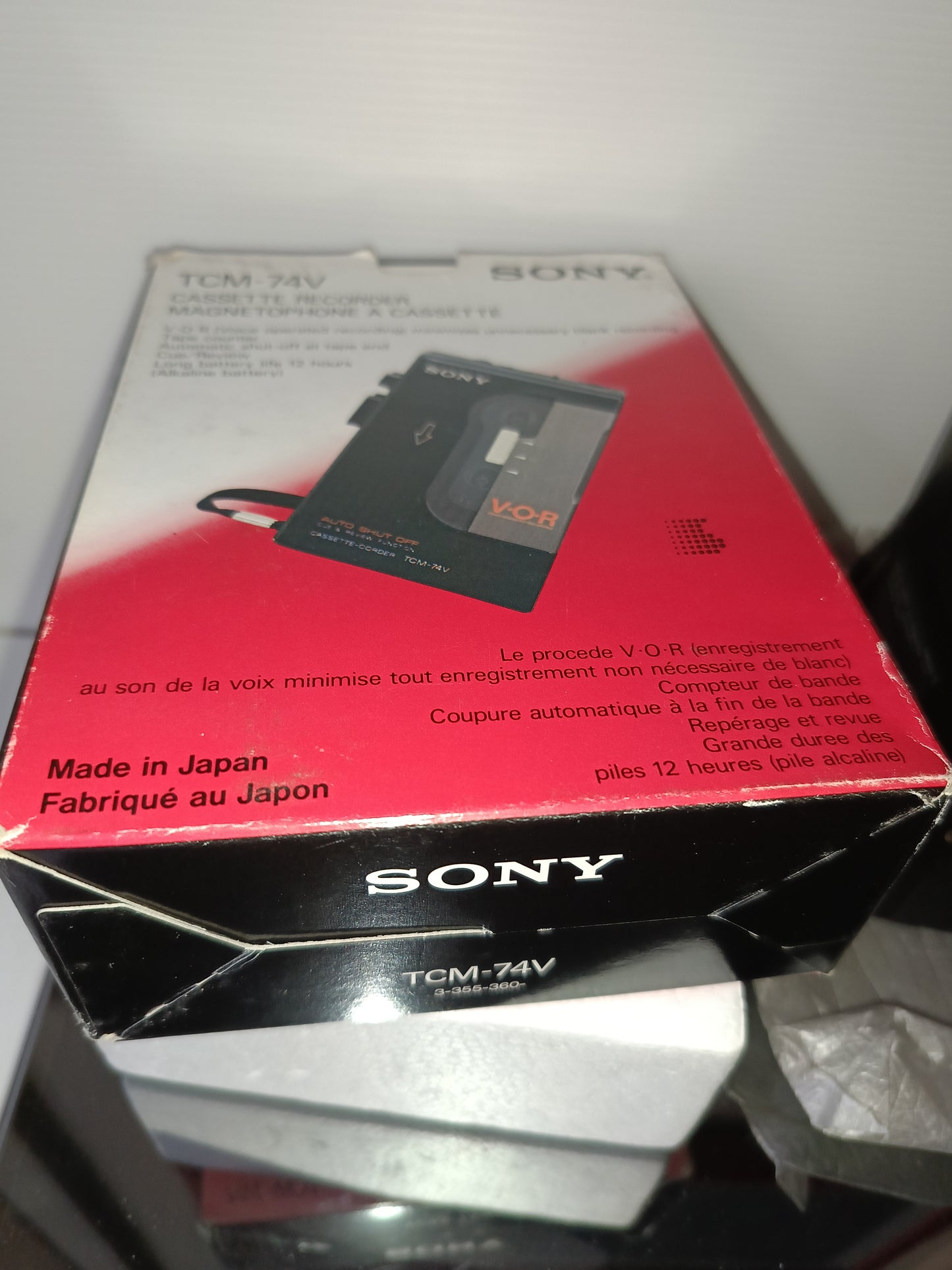 Sony TCM-74V Cassette Recorder Made in Japan Non funzionante