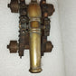 Riproduzione Cannone Vascello Da Guerra In Bronzo E Legno vintage
