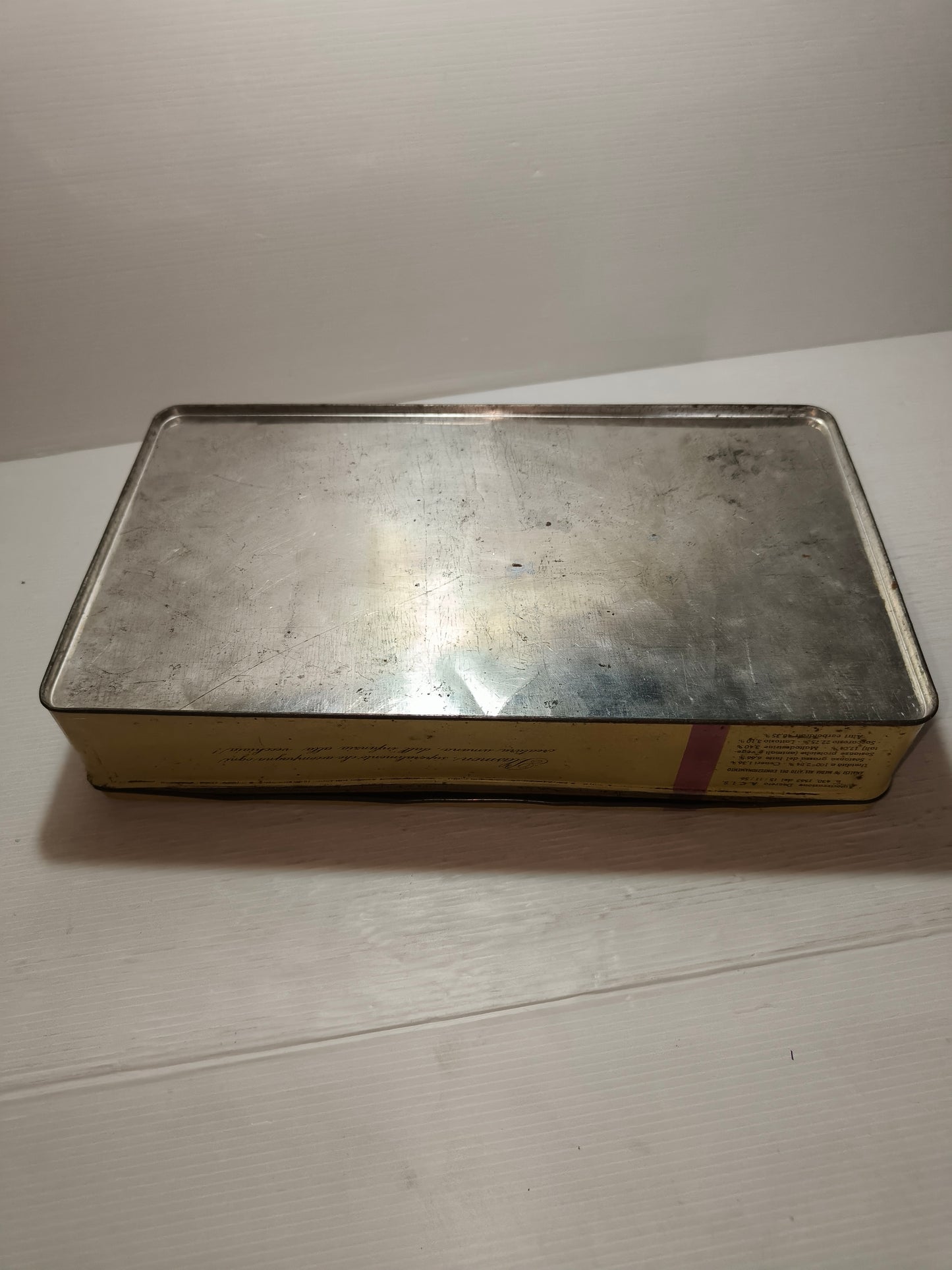 Scatola latta Plasmon anni 50, LEGGI